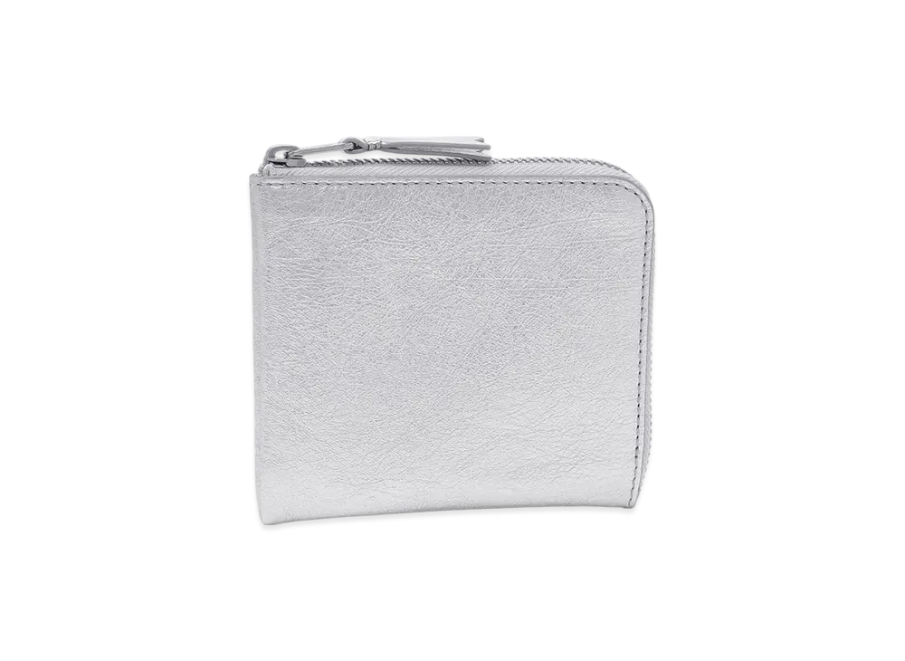 COMME des GARCONS CDG Coin Case L Shaped Non Zipper "Silver"