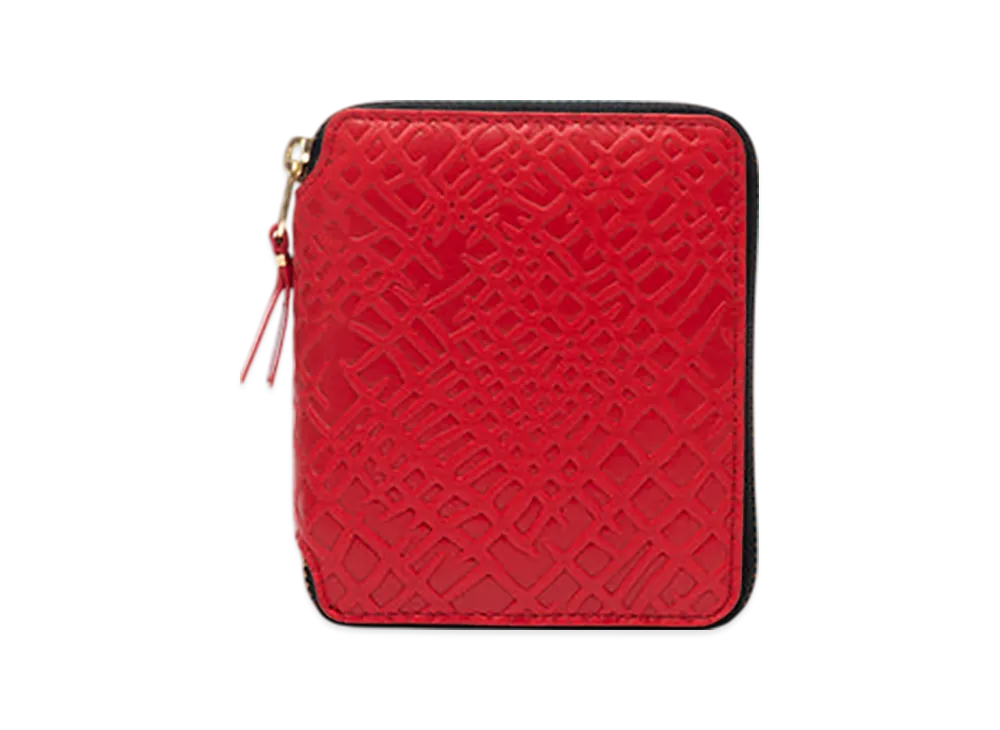 COMME des GARCONS Wallet Embossed Roots "Red"