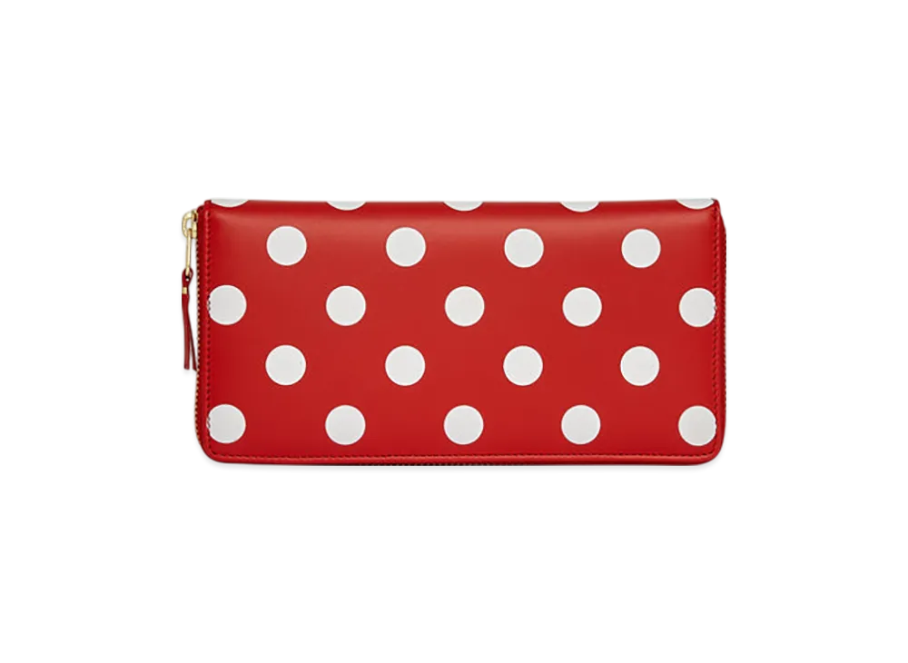 COMME des GARCONS Wallet Polka Dots Printed "Red"
