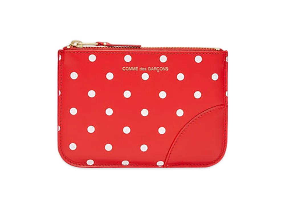 COMME des GARCONS Wallet Polka Dots Printed "Red"