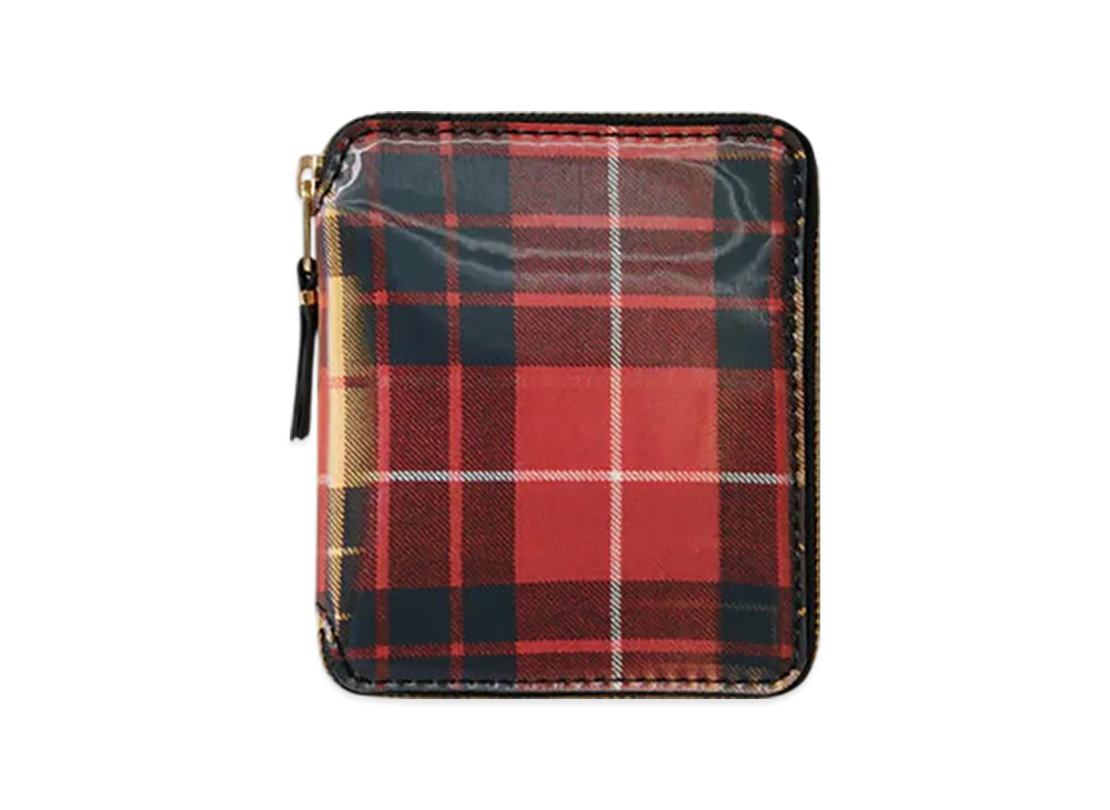 COMME des GARCONS Wallet Lenticular Tartan B "Red/Yellow"