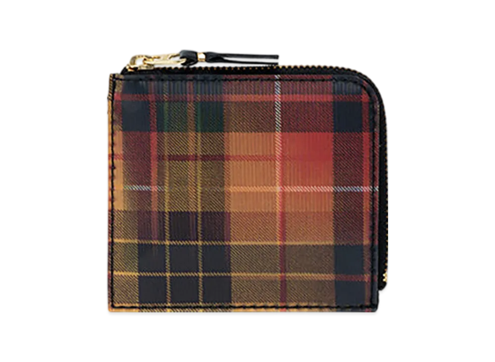 COMME des GARCONS Wallet Lenticular Tartan A "Red/Yellow"