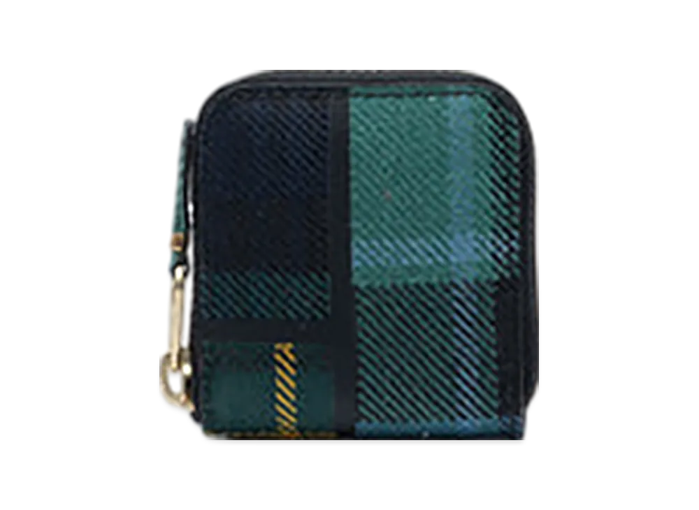 COMME des GARCONS Wallet Tartan Patchwork "Green"