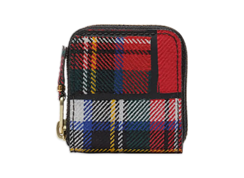 COMME des GARCONS Wallet Tartan Patchwork "Red"