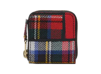 COMME des GARCONS Wallet Tartan Patchwork "Red"