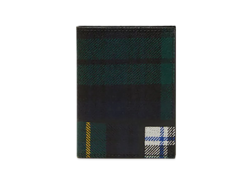 COMME des GARCONS Wallet Tartan Patchwork "Green"