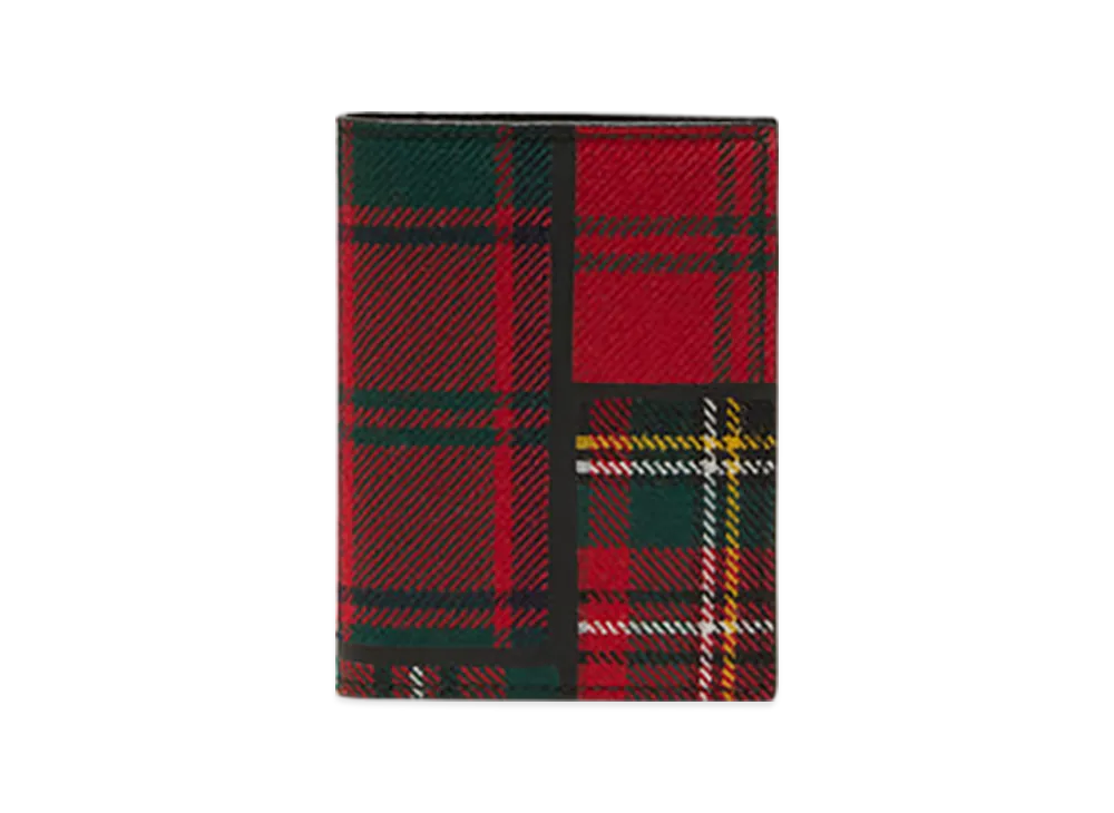 COMME des GARCONS Wallet Tartan Patchwork "Red"
