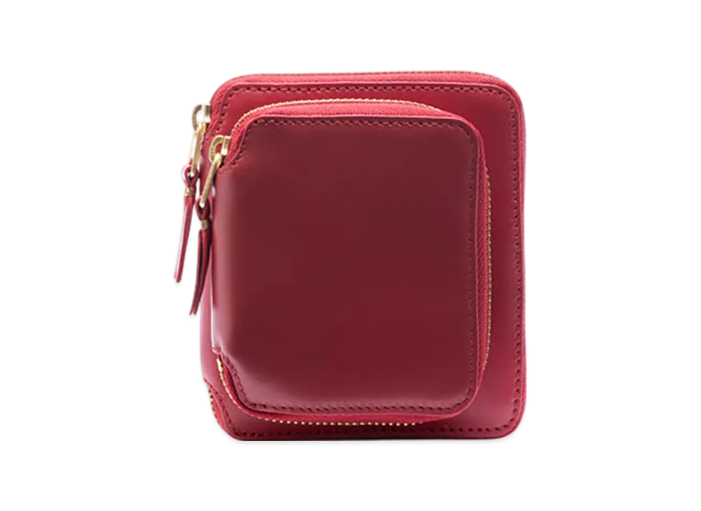 COMME des GARCONS Wallet Classic Leather Outside Pocket Wallet "Red"