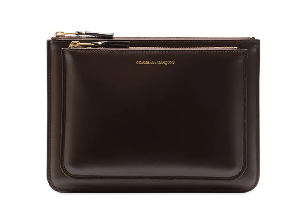 COMME des GARCONS Wallet Classic Leather Outside Pocket Wallet "Brown"