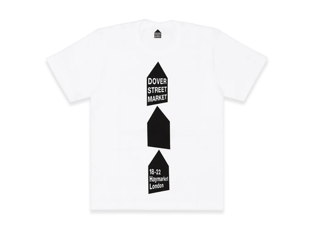 COMME des GARCONS x DSM DOVER STREET MARKET Exclusive 3 Hut Logo Tee "White"