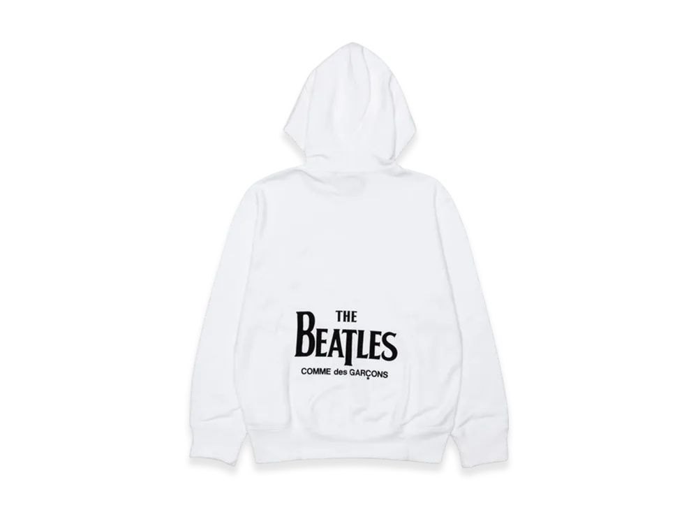 COMME des GARCONS x The Beatles Cotton Pile Logo Hoodie "White"