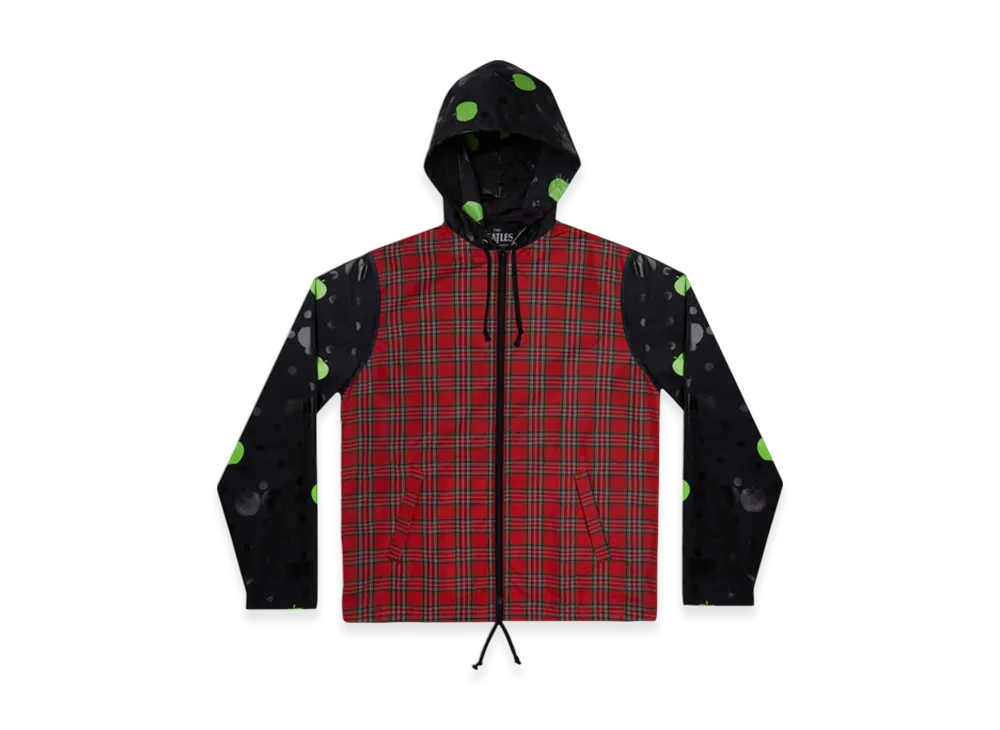 COMME des GARCONS x The Beatles Tartan Check Nylon Parka "Redish"