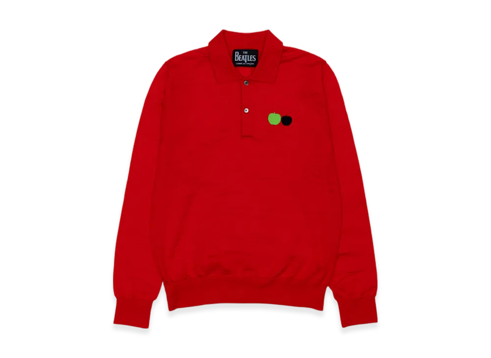 COMME des GARCONS x The Beatles One Point Knit Polo "Red"