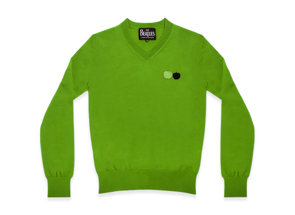 COMME des GARCONS x The Beatles V-Neck Sweater "Green"