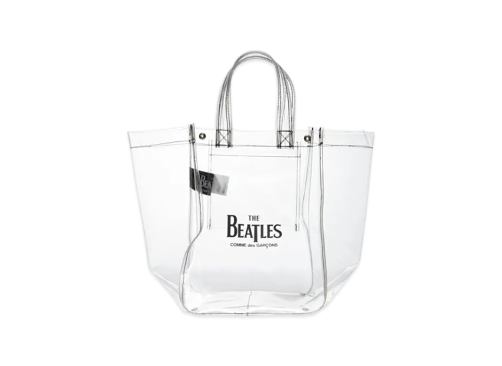 COMME des GARCONS x The Beatles PVC Logo Printed Bag "White"