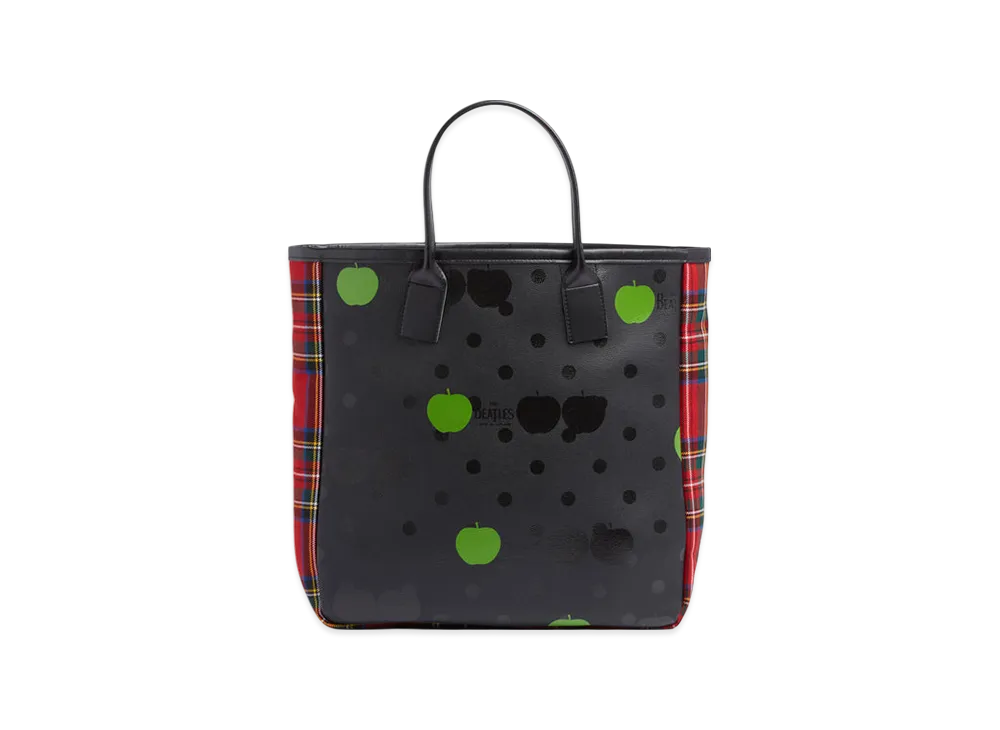 COMME des GARCONS x The Beatles Tartan Check Tote Bag "Redish"