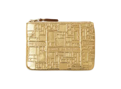 COMME des GARCONS Wallet Embossed Logotype Coin Case "Gold"
