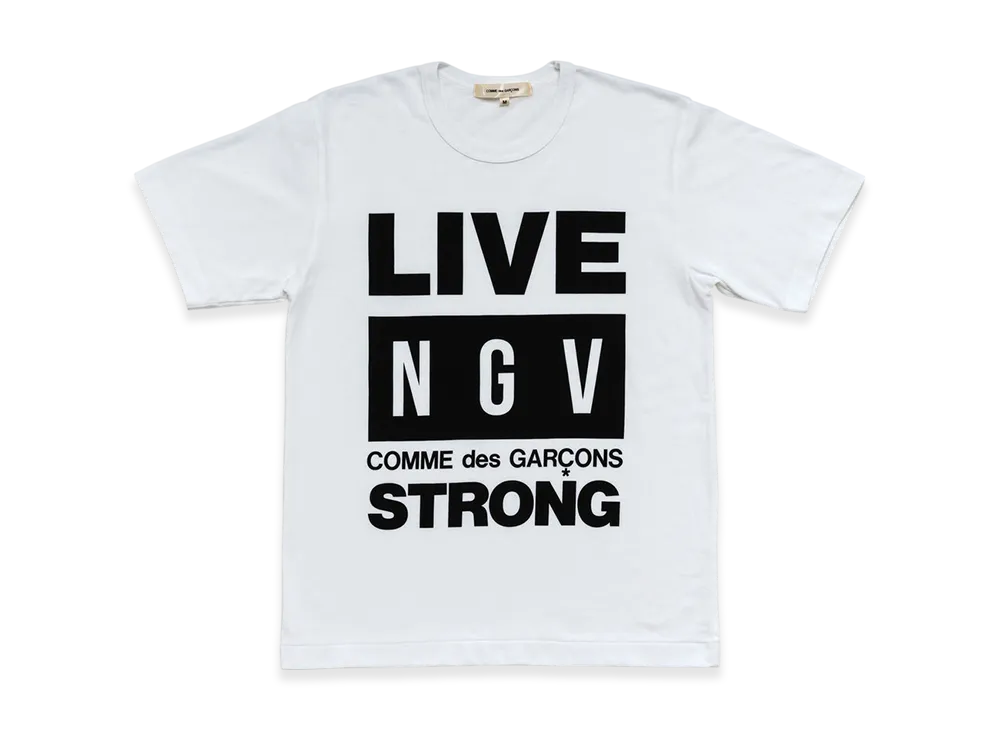 COMME des GARCONS x NGV Live Strong T-shirt "White"