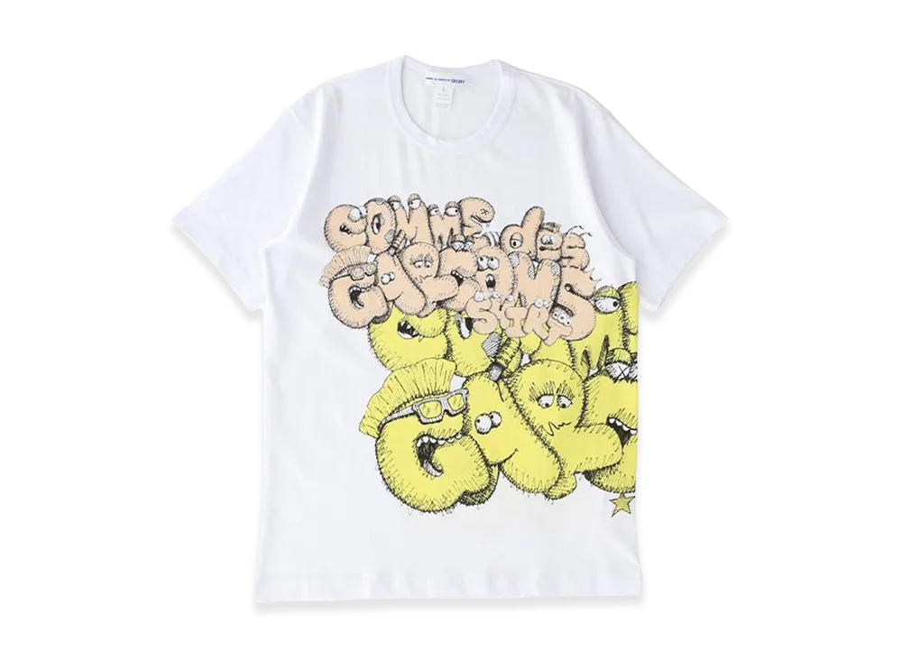 COMME des GARCONS x KAWS Printed T-Shirt "White"