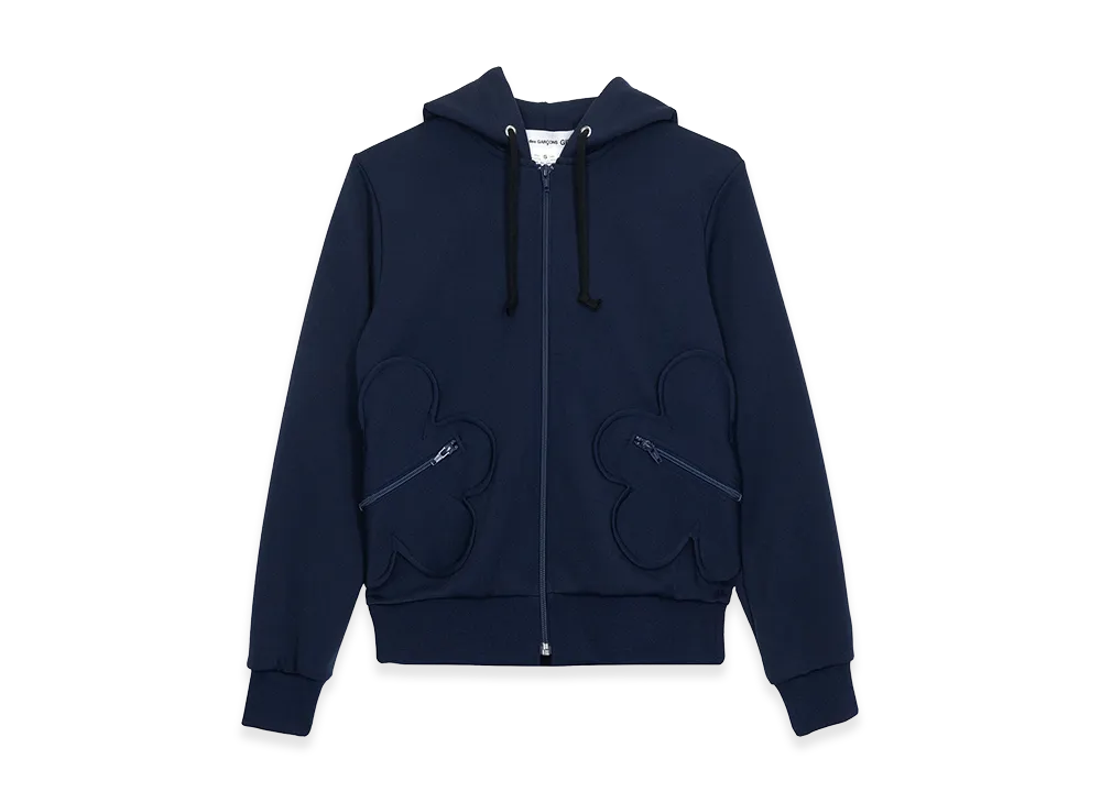 COMME des GARCONS Women's Flower Pocket Zip Hoodie 