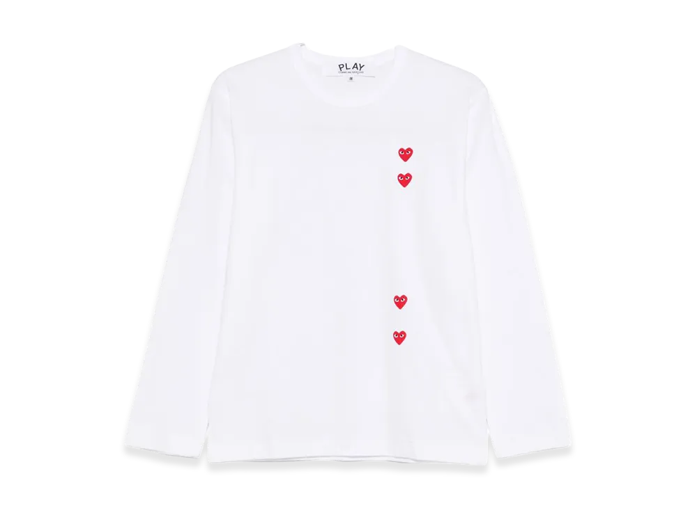 COMME des GARCONS Long Sleeve T-Shirts "White"