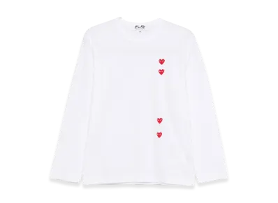 COMME des GARCONS Long Sleeve T-Shirts "White"