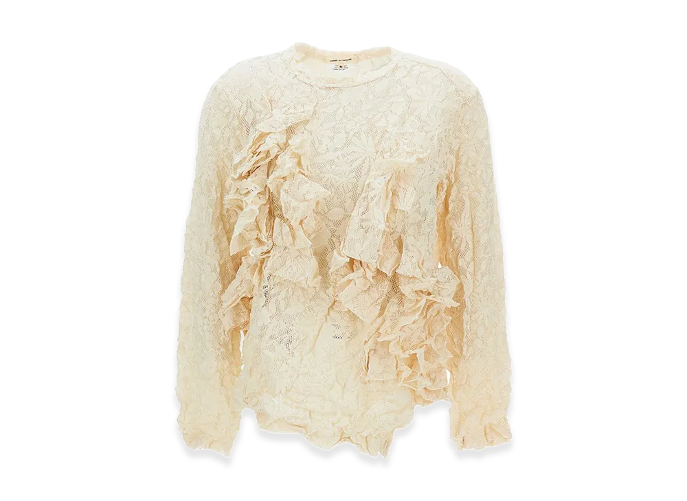 COMME des GARCONS Women's Lace Blouse "Ivory"