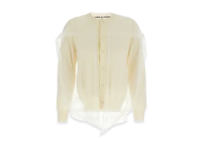 COMME des GARCONS Women's Tulle Cardigan "White"