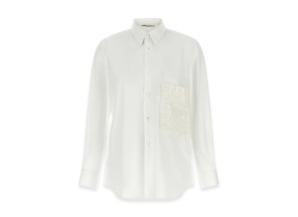 COMME des GARCONS Women's Crochet Pocket Shirt "White"