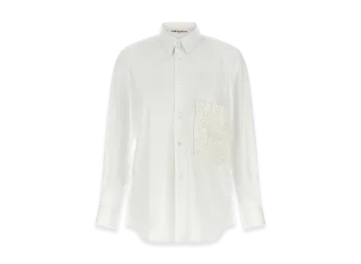 COMME des GARCONS Women's Crochet Pocket Shirt "White"