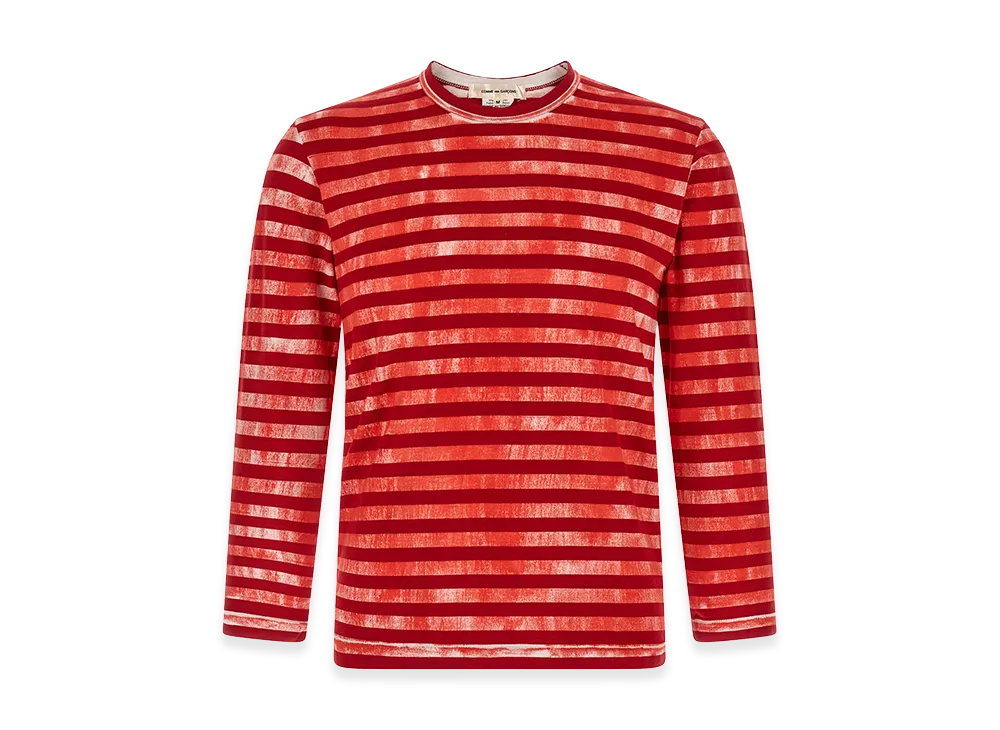COMME des GARCONS Women's Striped T-Shirt "Red"