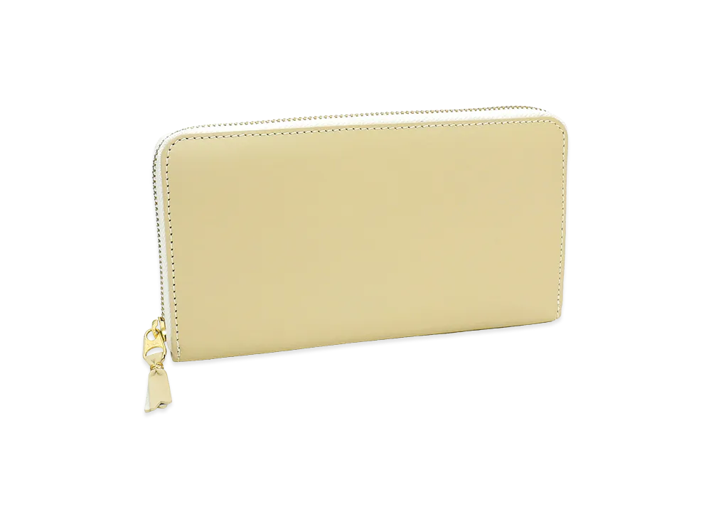 COMME des GARCONS Arecalf Round Zip Long Wallet "White"