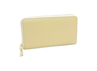 COMME des GARCONS Arecalf Round Zip Long Wallet "White"