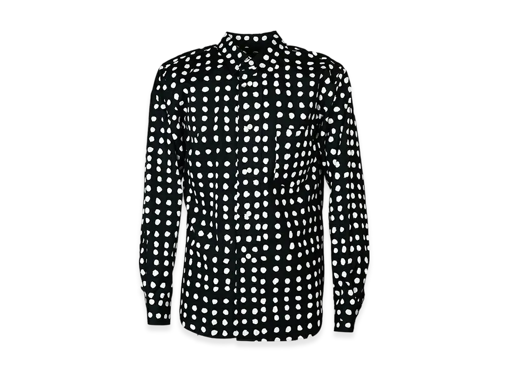 BLACK COMME des GARCONS x Filip Pagowski Cotton Broadcloth Print Shirt "Black"