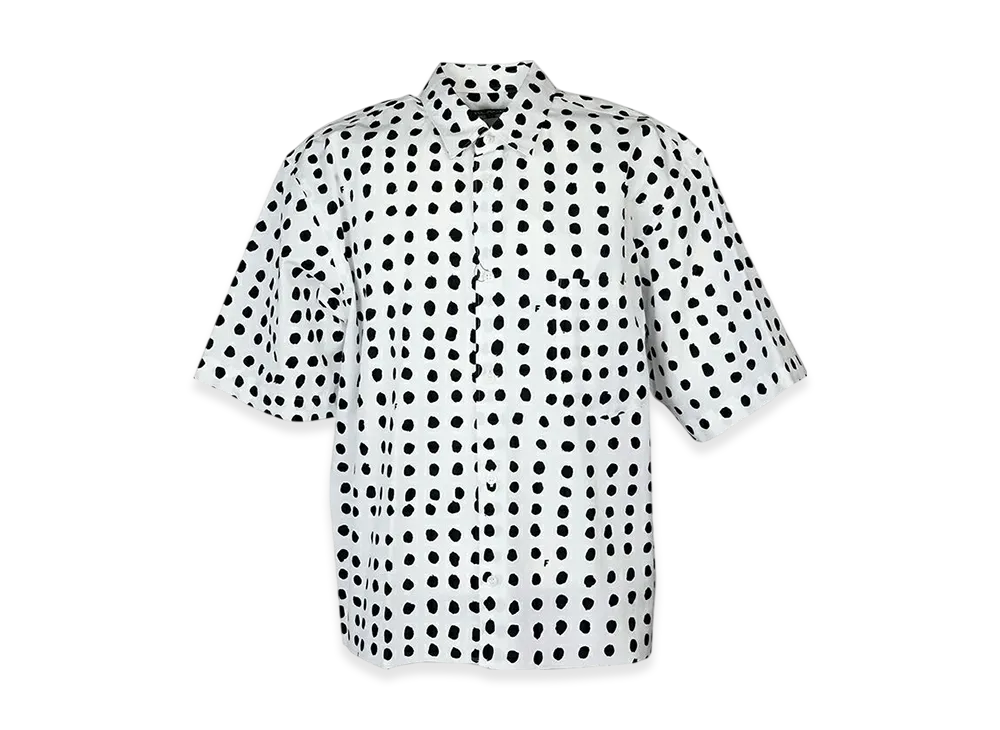 BLACK COMME des GARCONS x Filip Pagowski Cotton Broadcloth Print Shirt "White"