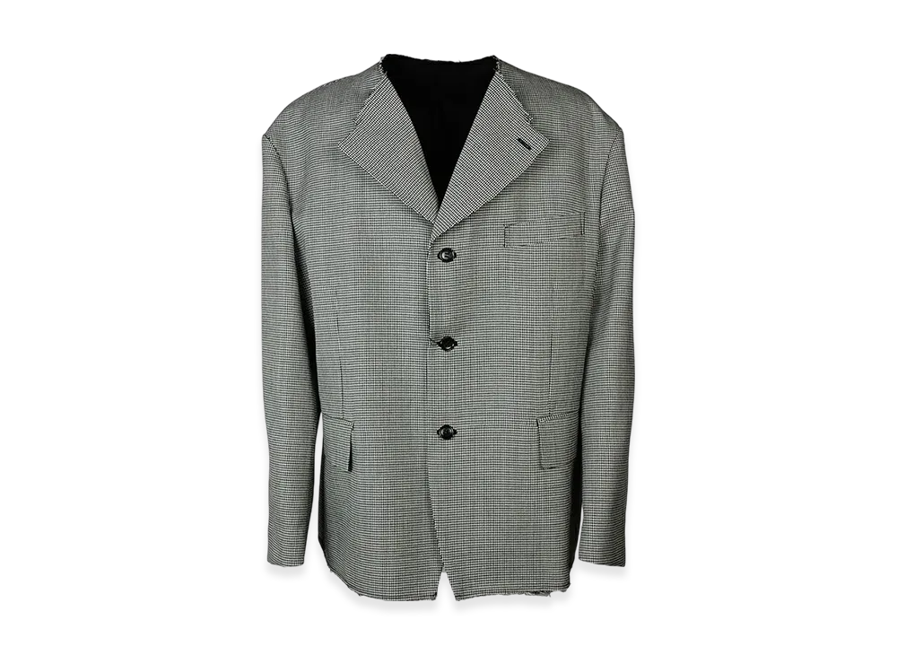 BLACK COMME des GARCONS Hard Wool Houndstooth "Black/White"