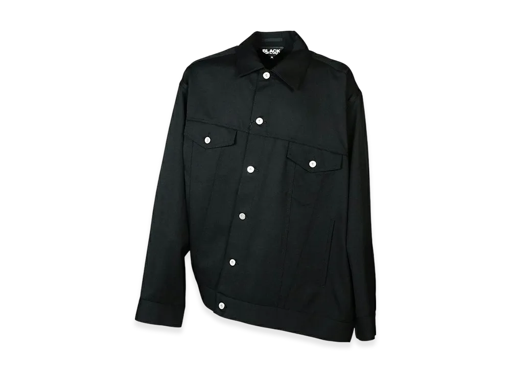BLACK COMME des GARCONS Wool Gabardine Jacket "Black"