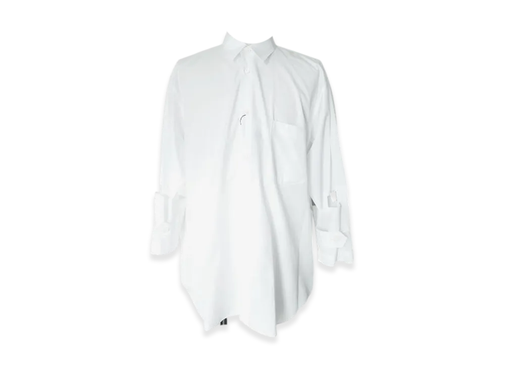 BLACK COMME des GARCONS Cotton Broadcloth Shirt "White"