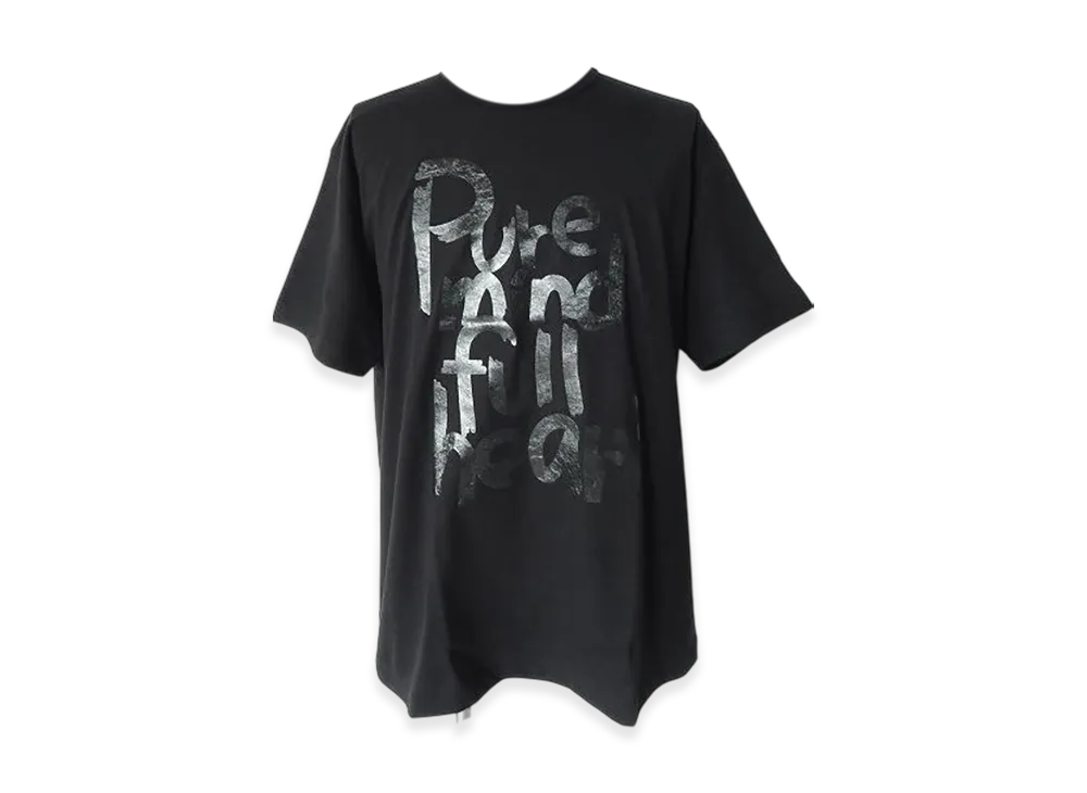 BLACK COMME des GARCONS Cotton Jersey Message Print "Black"