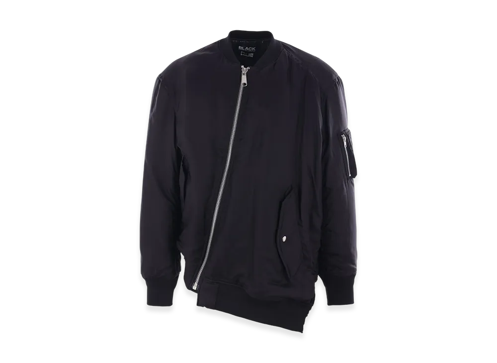 BLACK COMME des GARCONS Reversible Asymmetric Bomber Jacket "Black"