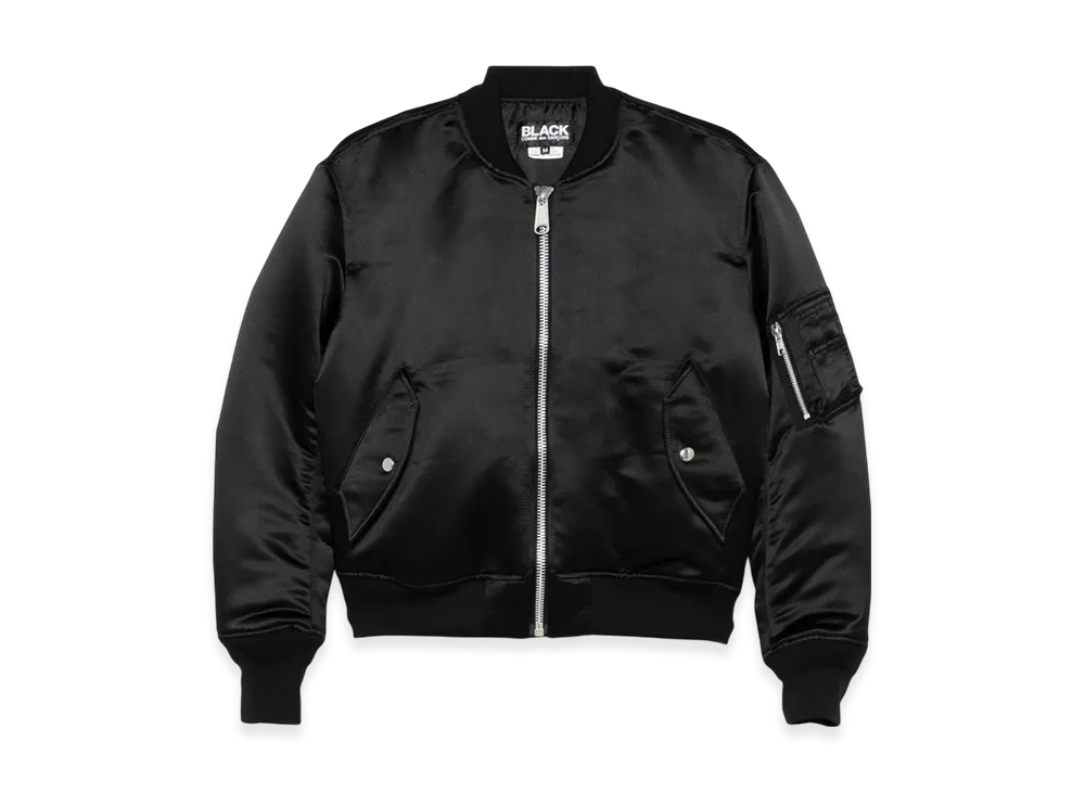 BLACK COMME des GARCONS Satin Bomber Jacket "Black"