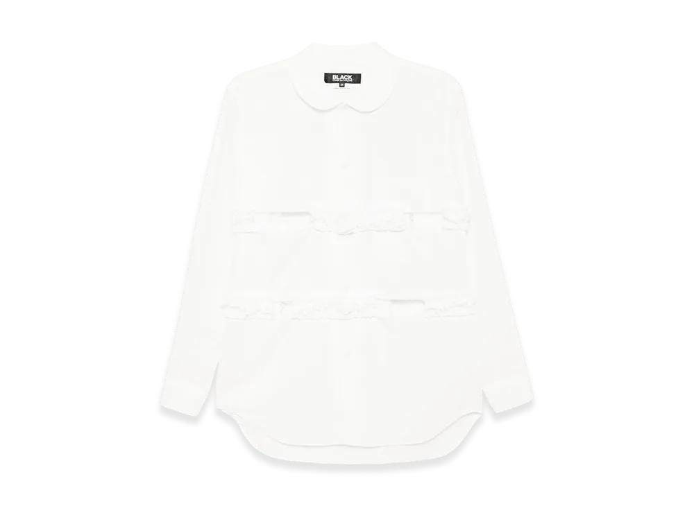 BLACK COMME des GARCONS Peter Pan Ruffle Shirt "Black"