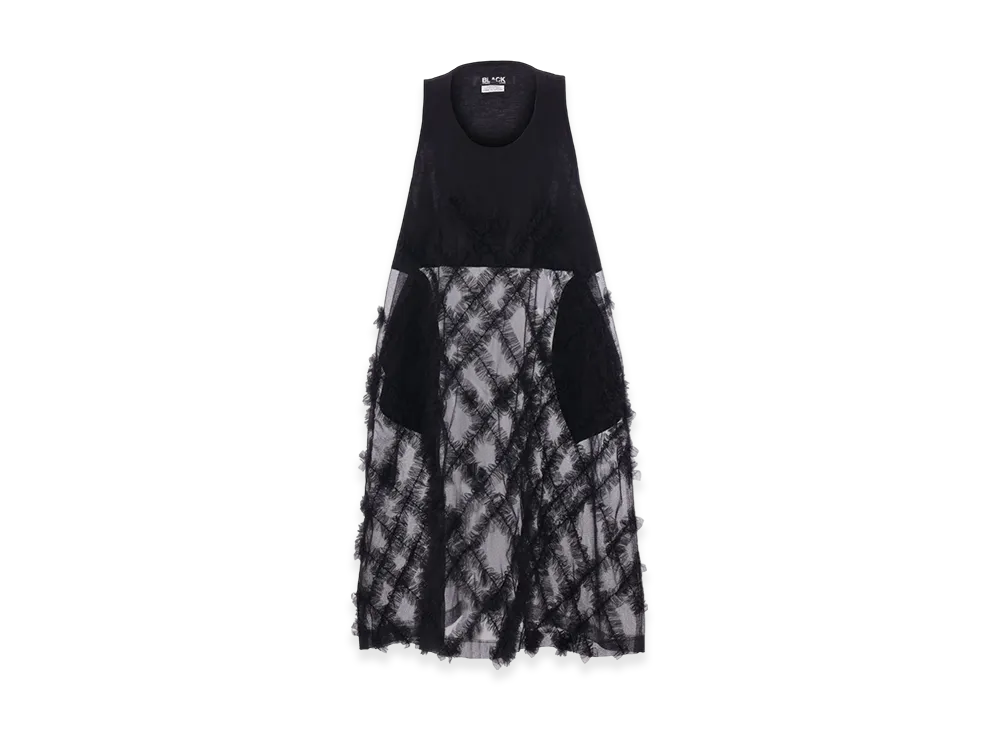 BLACK COMME des GARCONS Tulle Tank Top "Black"