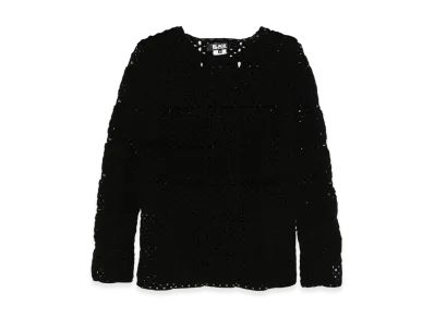 BLACK COMME des GARCONS Open-Knit Sweater "Black"