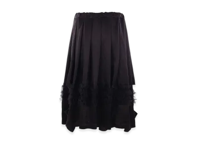 BLACK COMME des GARCONS Satin Skirt "White"