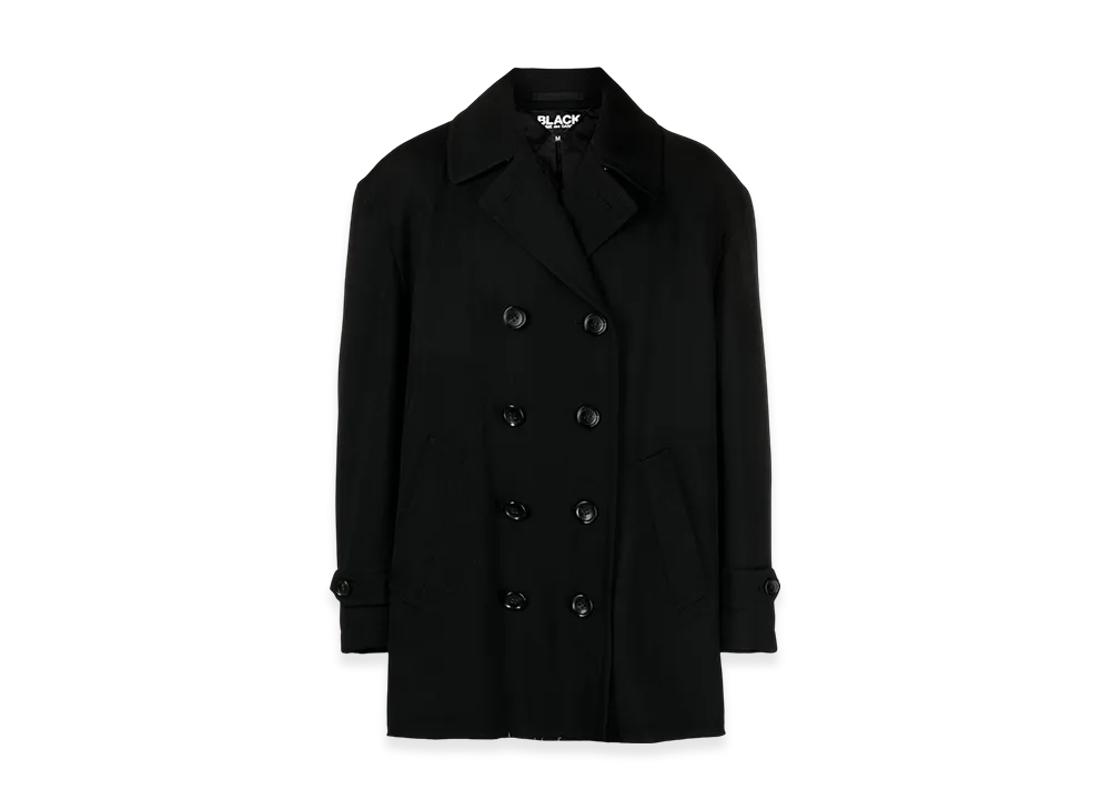BLACK COMME des GARCONS Damaged Double Coat "Black"