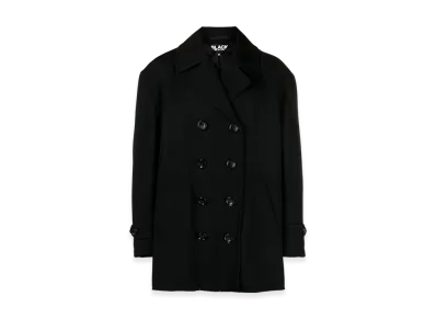 BLACK COMME des GARCONS Damaged Double Coat "Black"
