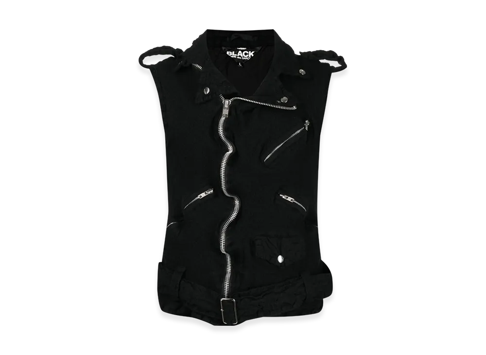 BLACK COMME des GARCONS Zip Pocket Vest "Gray"