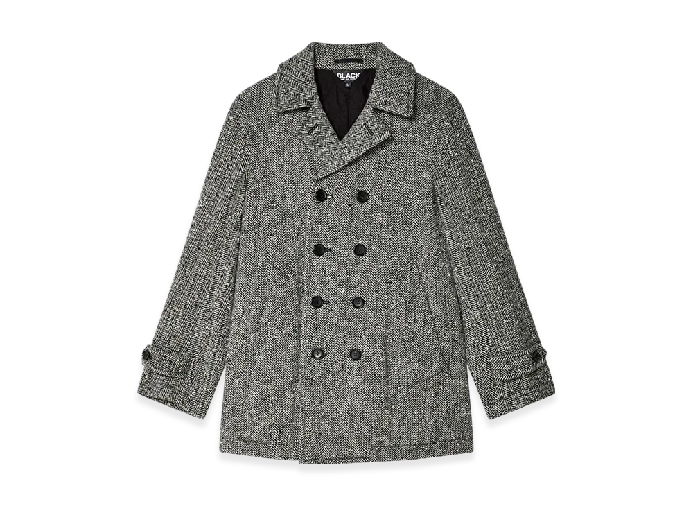 BLACK COMME des GARCONS Herringbone Coat "Black"