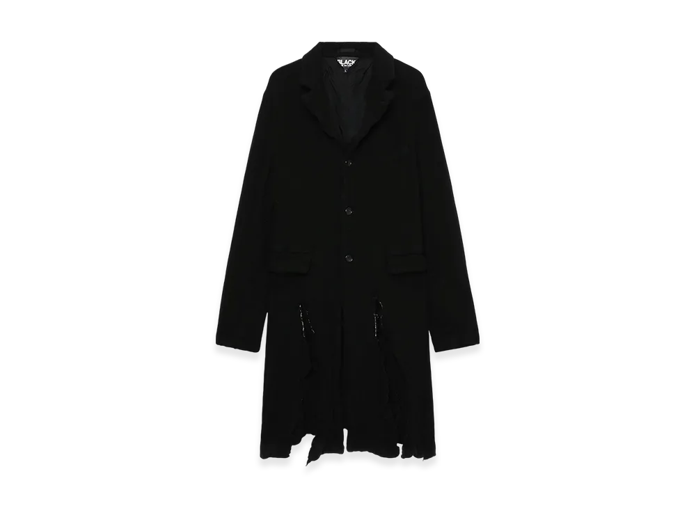 BLACK COMME des GARCONS Damaged Single Coat "Black"